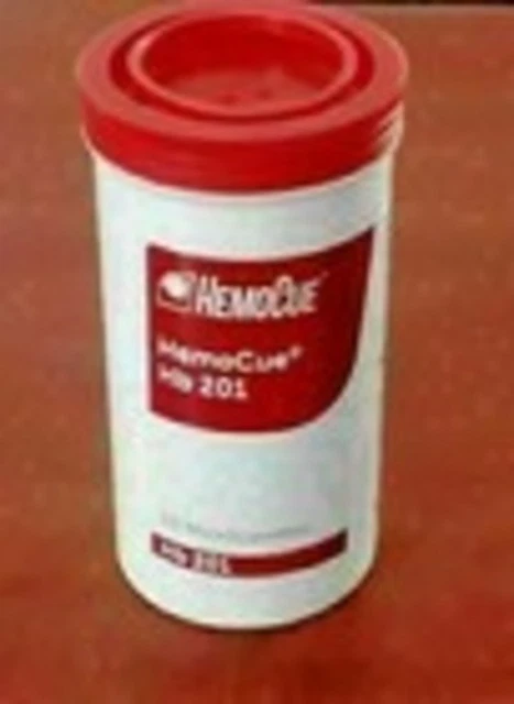 2 X HemoCue Hemoglobin Hb 201 Microcuvettes (50/Bottle) expiry 04/2027