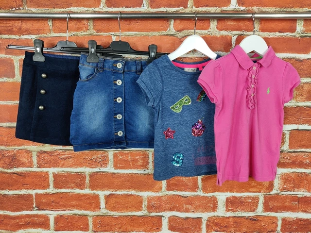 GIRLS BUNDLE AGE 4-5 YEARS RALPH LAUREN NEXT etc POLO TOP T-SHIRT SKIRT 110CM