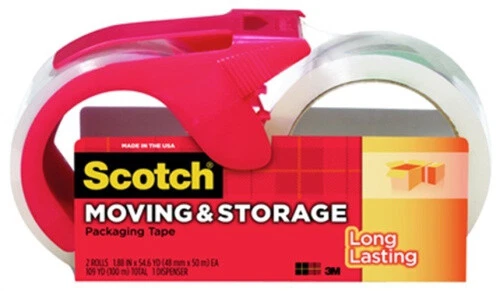3M 3650-2-1RD Moving & Storage Packaging Tape, 54.6 Yds.. Brand New