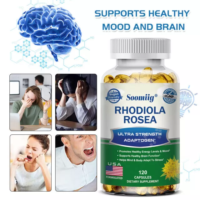 Rhodiola Rosea Extrakt | 1000mg Kapseln mit | Rosenwurzkapseln Rosenwurz