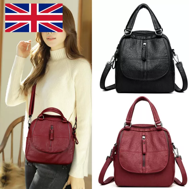 Ladies Fashion Designer Women PU Leather Handbags Rucksack Backpack Shoulder Bag