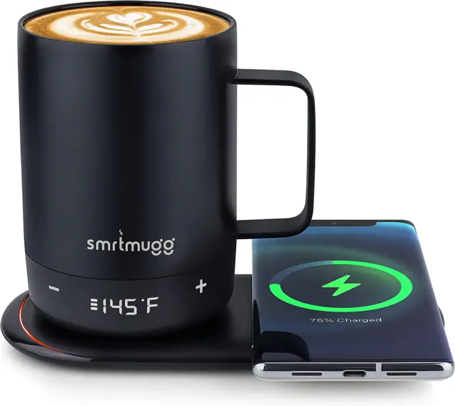 Create Heated Coffee Mug, Large 14 OZ, 5 Hour Battery Life, Precision Temperatur
