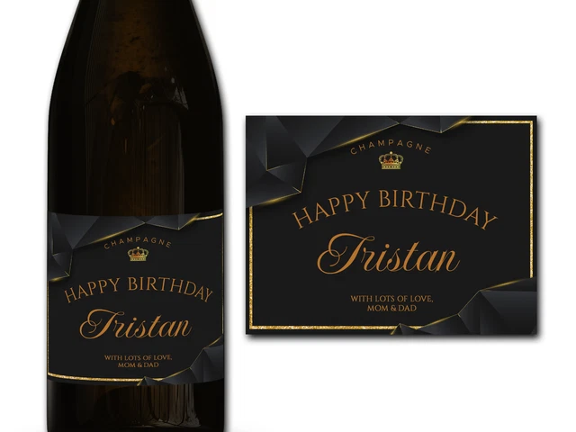 Una Bottiglia Di Champagne Con Etichetta Lusso