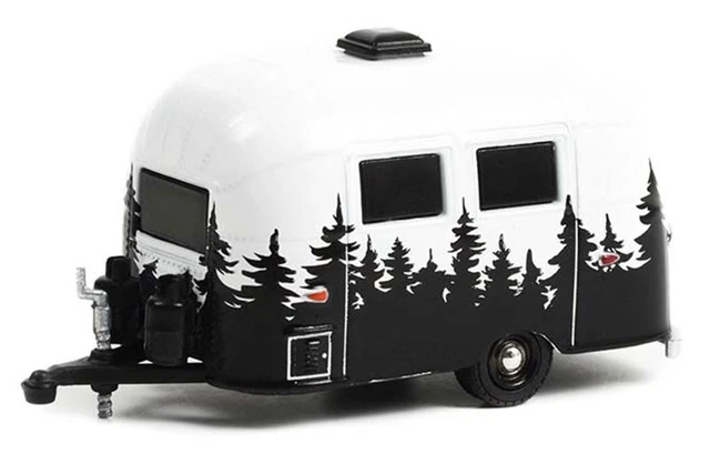 Caravane Shasta Airflyte 15' Greenlight 1/24 édition Limitée - Rouge Et Blanc
