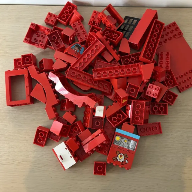Lego Duplo 1kg Bulk Lot Play Blocks Bundle Genuine Block Mixed Red