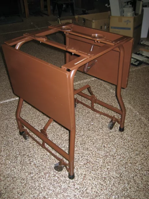 Used Typewriter Mobile Table, 2 wing leaf, Wood & Metal, on wheels, w/warranty Used Typewriter Mobile Table, 2 wing leaf, Wood & Metal, on wheels, w/warranty