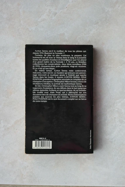 LIVRE F1 / Ayrton Senna Pole Position EUR 10,00 - PicClick FR