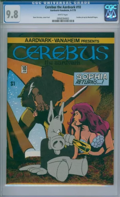 CEREBUS THE AARDVARK 10 CGC 9.8 WP RARE 1of9 ORIGIN SOPHIA AardvarkVanaheim 1979