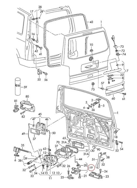 Produktbild von ORIGINAL VW GOLF 8 Limousine Heckklappenschloß Schloss Heckklappe 2G6827505B A6 EUR 69,00
