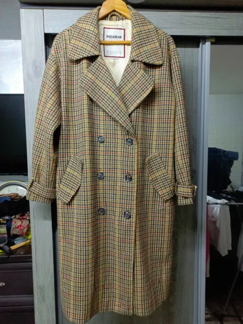 Classic vintage style all worsted special edition pull & bear over coat size L