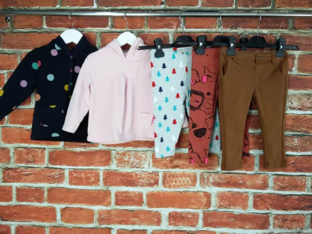 Baby Girl Bundle Age 12-18 Months Next H&M M&S Jumper Fleece Leggings Set 86Cm