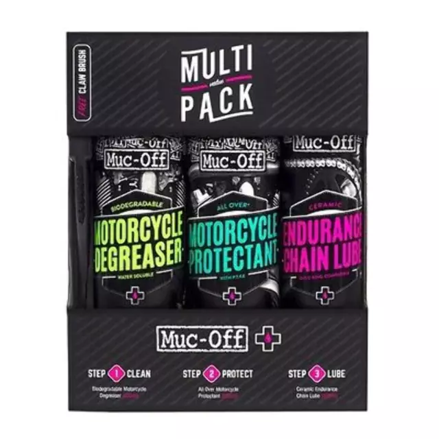 Kit Limpieza Proteccion Y Lubricacion Para Moto Muc-Off Motorcycle Care Kit