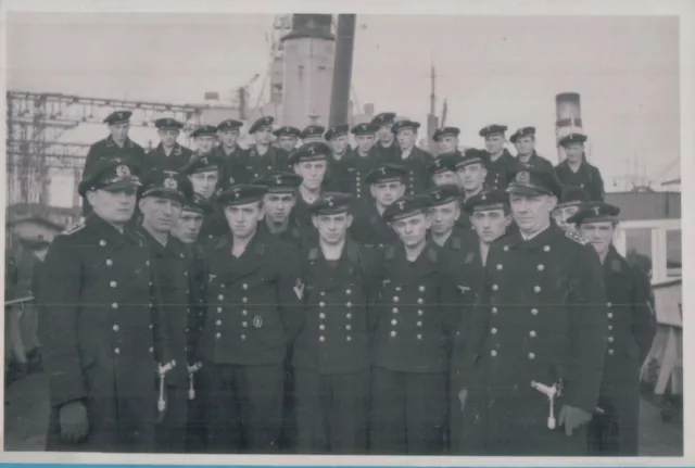 Orig. Foto Kriegsschiff Indienststellung Kriegsmarine Minensuchboot M324 Stettin