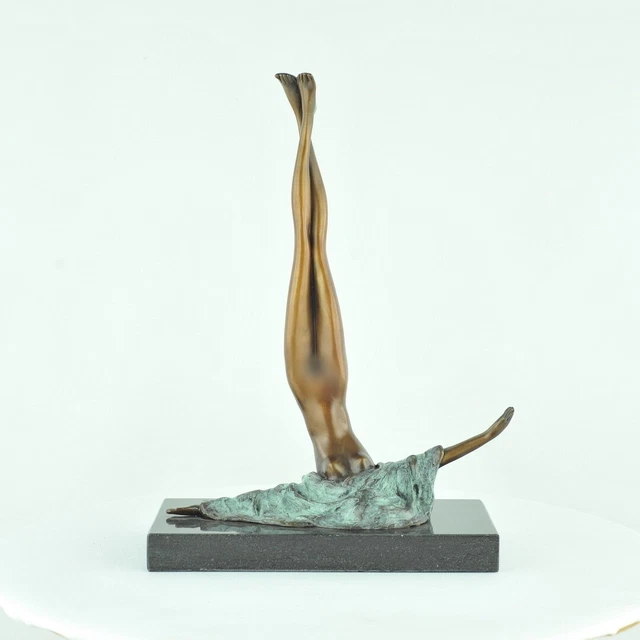 Estatua Bailarín Acróbata Sexy Moderno Estilo Art Deco Estilo Bronce sólido Firm