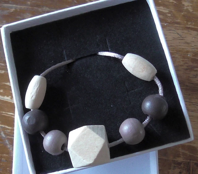 Collier Artisanal En Bois Peint Multicolore - Style Ethnique Bali - Unisexe