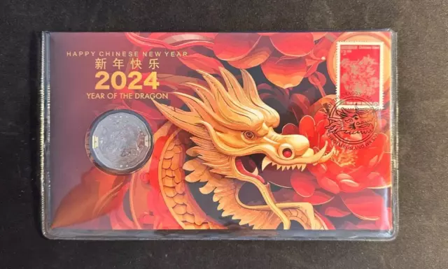 Australia 2024 PNC Happy Chinese New Year Of Dragon Tetradecagon 50C Cents Coin