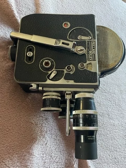 Rare 1958 Paillard Bolex H16 T movie camera in original Leather case w Filters