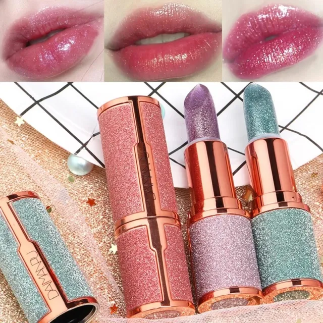 Glitter Matte Lipstick Waterproof Long Lasting Temperature Change Shiny Lipstick