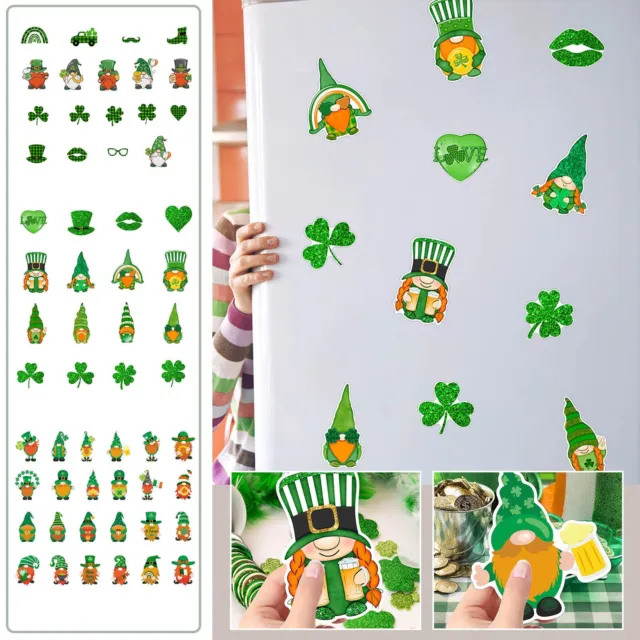 ST PATRICKS DAY Decals Shamrock Face Stickers Festival Tattoos $18.60 -  PicClick AU