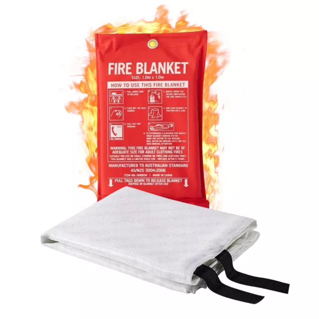 Fire Blanket 1 x 1 Meter Fire Blanket Fiber Sign Glass House Caravan Camper