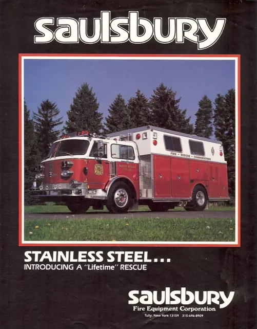 Fire Equipment Brochure - Saulsbury - Stainless Steel Rescue Truck (DB156)