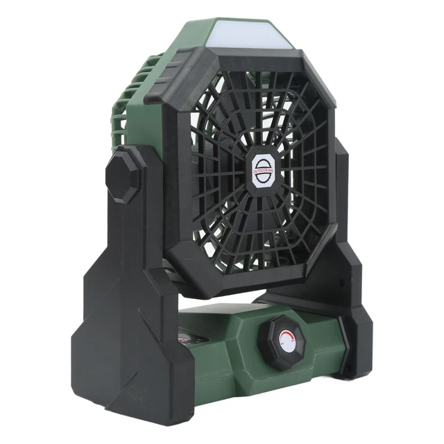 (Vert Noir) Ventilateur 'éClairage Pour Acampar Ventilateur Pour