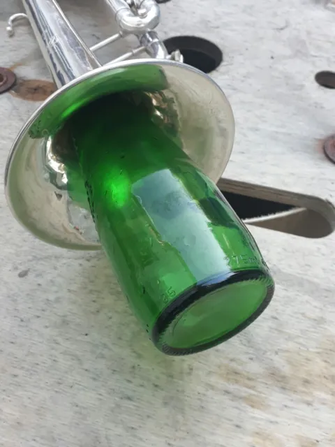 Bottle trumpet mute, hand made from recycled Appletiser bottle and wine cork