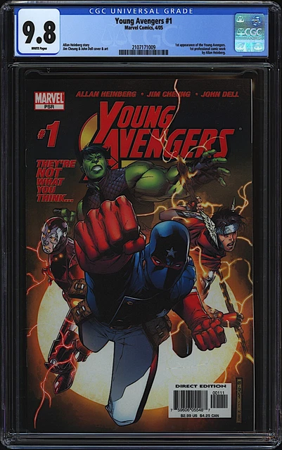 Young Avengers #1 CGC 9.8 WHITE Marvel 2005 1st Kate Bishop Hulkling Iron Lad