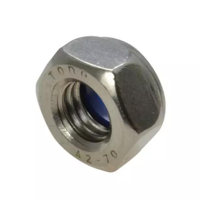 M2 M2.5 M3 M4 M5 M6 M8 M10 M12 M16 M20 M24 Metric Coarse Nyloc Nut Stainless 304 2