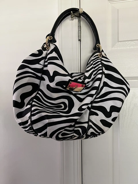 Womans Trina Turk Bag Fabric Used Black & White Print