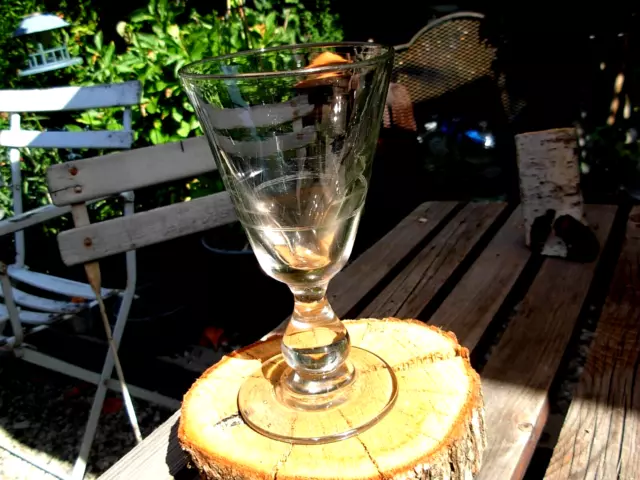 beau verre absinthe ancien pied douche épais torsadé époque 19 ème siècle
