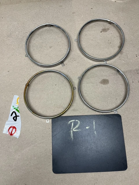 64 65 66 70 CHEVROLET 5-3/4” 6” HEADLIGHT MOUNT HEAD LIGHT RETAINING RINGS Set 4 64 65 66 70 CHEVROLET 5-3/4” 6” HEADLIGHT MOUNT HEAD LIGHT RETAINING RINGS Set 4
