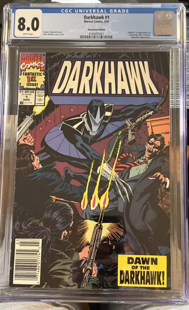DARKHAWK #1 - CGC 8.0 Marvel 1991 Key Issue Origin 1st App