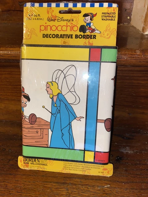Walt Disneys Authentic Pinocchio Decorative Border 15 Feet.