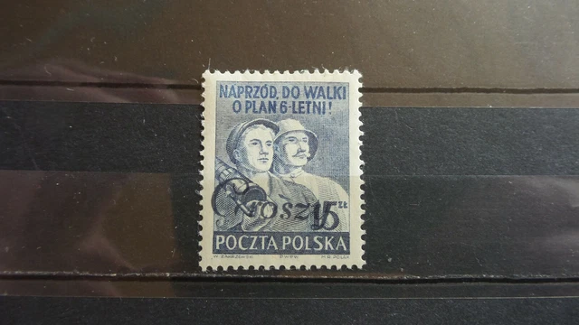 Polen 1950 / Kat. Fischer Nr. 527 mit Aufdruck Groszy