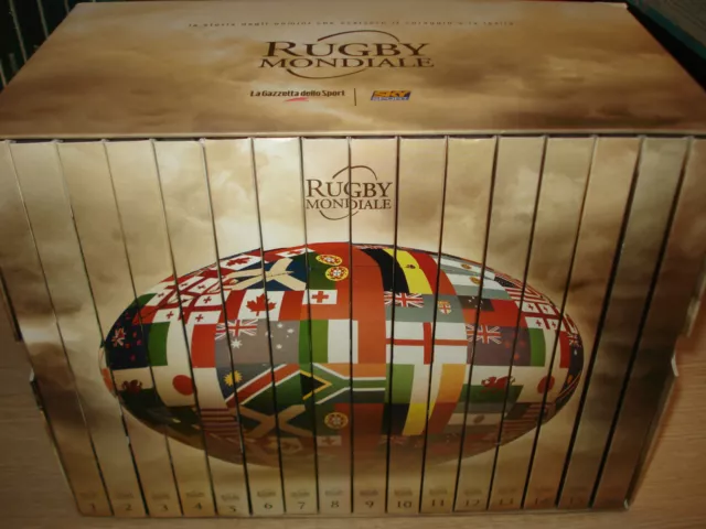 Boîte 16 DVD Originales Rugby Mondiale Italie Six Nations Cup Del Mondo History
