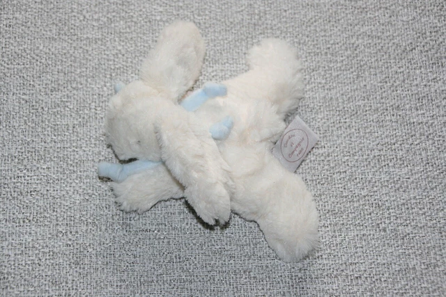 Doudou Et Compagnie Doudou Lapin Bonbon Blanc Pm Echarpe Bleu Jamais Servi