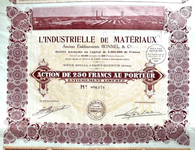L’Industrielle de Matériaux Febr. 1928 (3 Mio)
