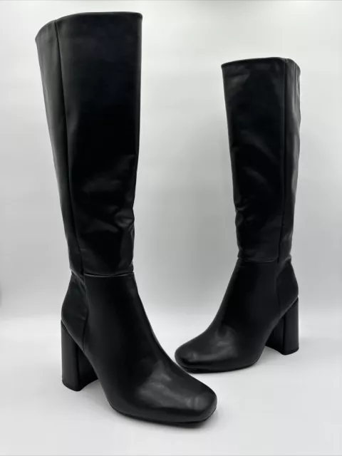 NWOB Madden Girl Womens William Faux Leather Knee-High Boots Shoes Size 8 M