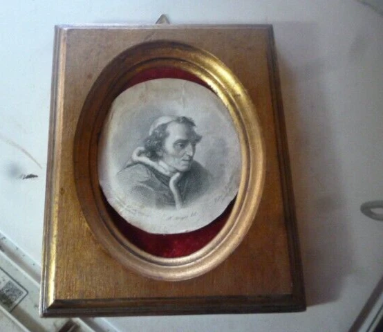 1820 INCISIONE CON EFFIGE DI PAPA PIO VII  pietro Betteiiini incise in cornice
