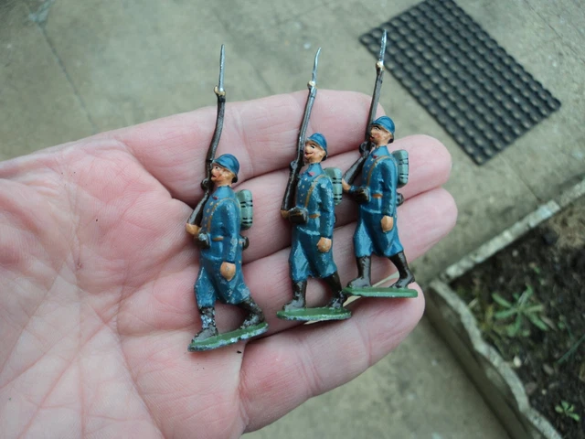 lot de 2 soldats métal peints guerre 14-18 CBG Hachette