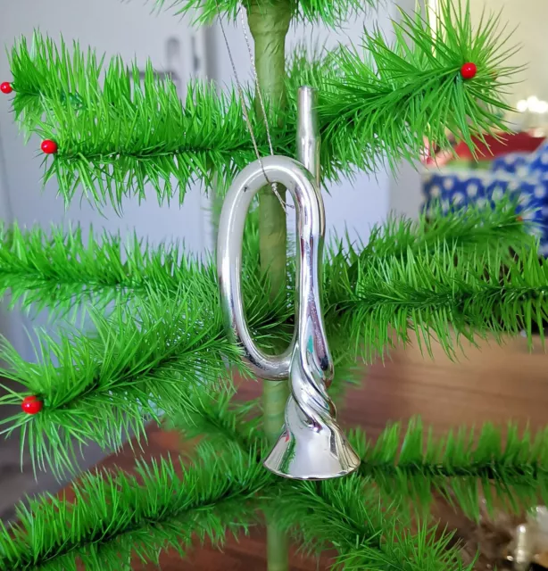 Trompete alter Christbaumschmuck Lauscha Glas Weihnachtsschmuck Gansfederbaum