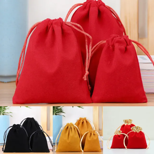 LOT Velvet Pouch Drawstring Bags Wedding Favours Gift Party Jewellery Packing
