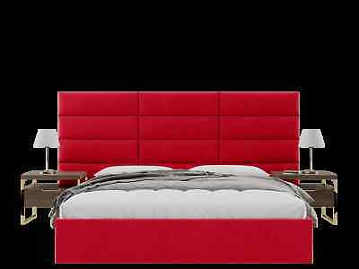 Paneles montados en pared cabecera de felpa suave cama sala de estar comedor fácil instalación