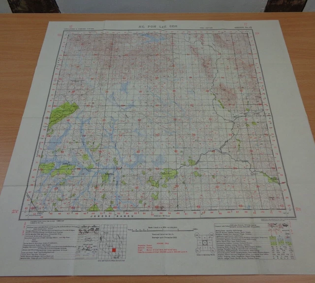 WW2 BRITISH MAP of SINGAPORE entitled "KG. POH LEE SEN" (JAPANESE ...