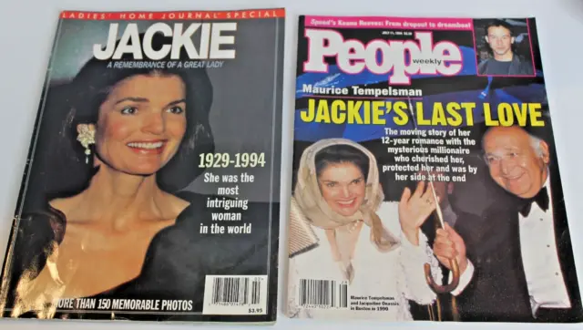 2 Vintage Jackie Kennedy Onassis Magazines People Ladies Home Journal 1994