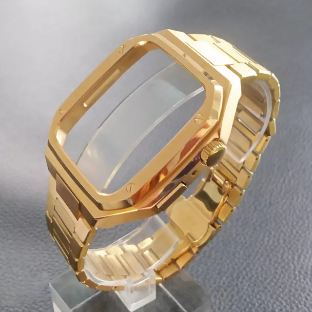 40/41/44/45mm métal lunette boîtier bracelet pour iwatch 5678 série montres