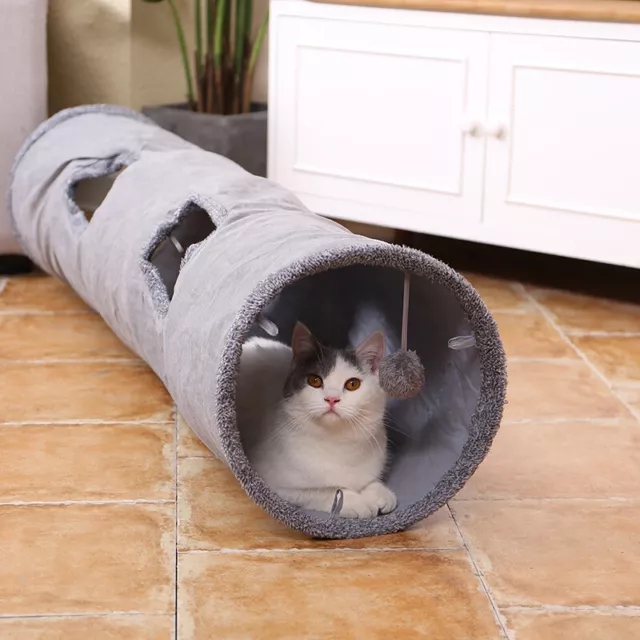 PAWZ Road Cat Tunnel Pet Toys Play Hide Tube with Ball For Large Cat Dogs Rabbit