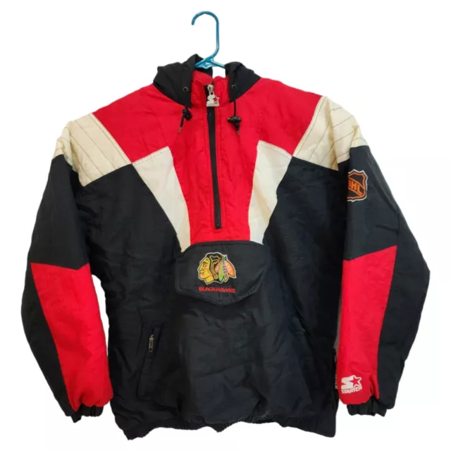 Chicago Blackhawks Hockey Vintage Starter Pullover Jacket/Coat, Size XL
