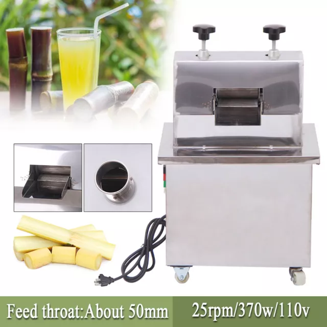 42LBS Desktop Mini Electric Sugar cane Ginger Press Juicer Stainless Steel 110V